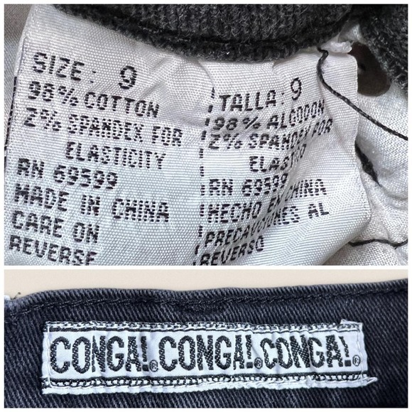 Vintage Conga! Conga! Conga! Black Skinny Jeans | Size 24” | - Picture 8 of 8